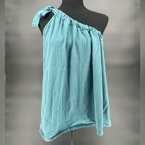 #79- BiBi One-Shoulder Teal Blue Top Size M